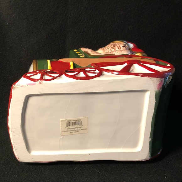 NWOT - Vintage Holiday Ceramic Cookie Jar - Shaped as Train Engine - Picture 6 of 7